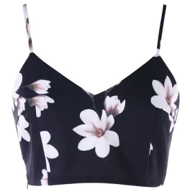 Floral Print Crop Slip Top