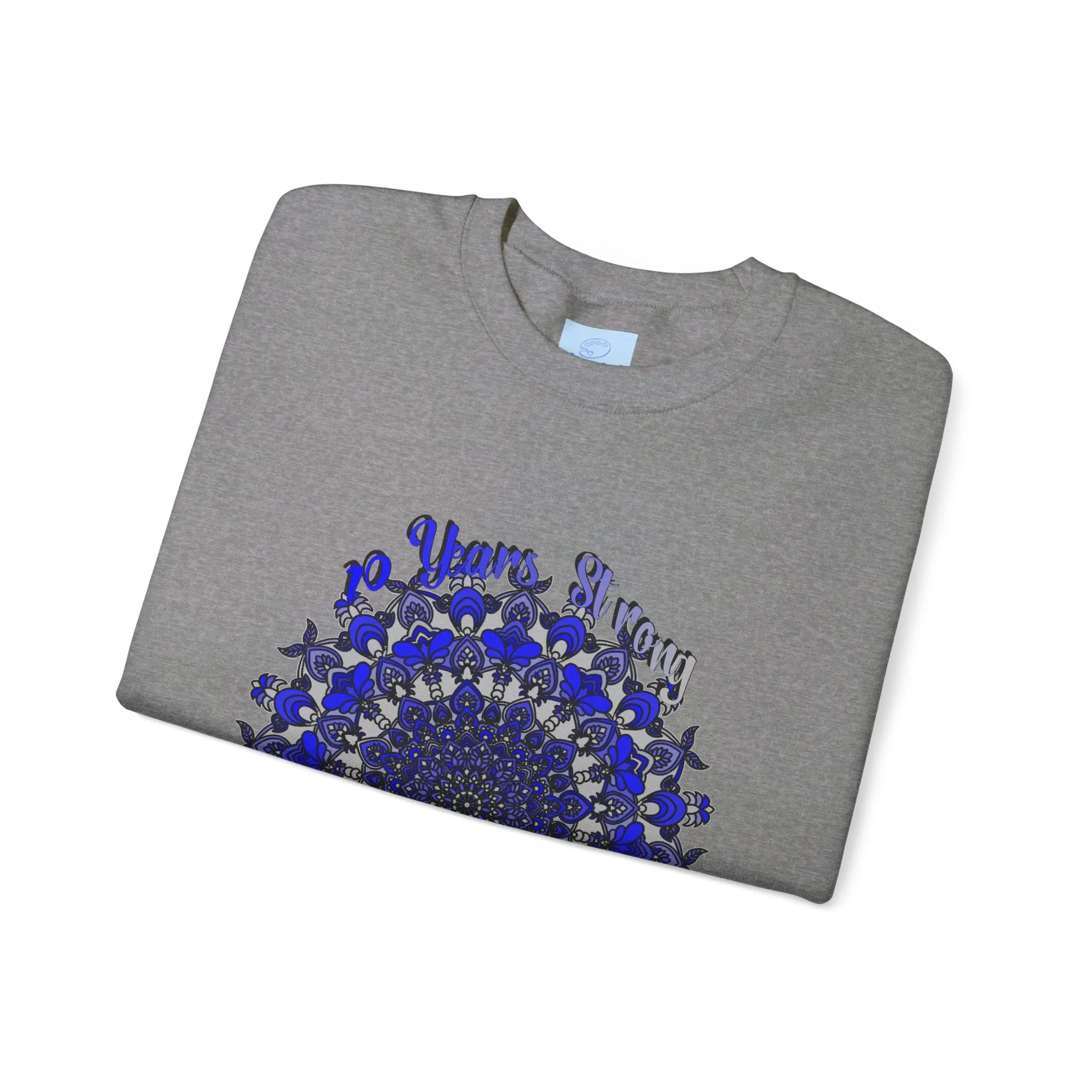 10th Anniversary Mandala Design Unisex Sweatshirt