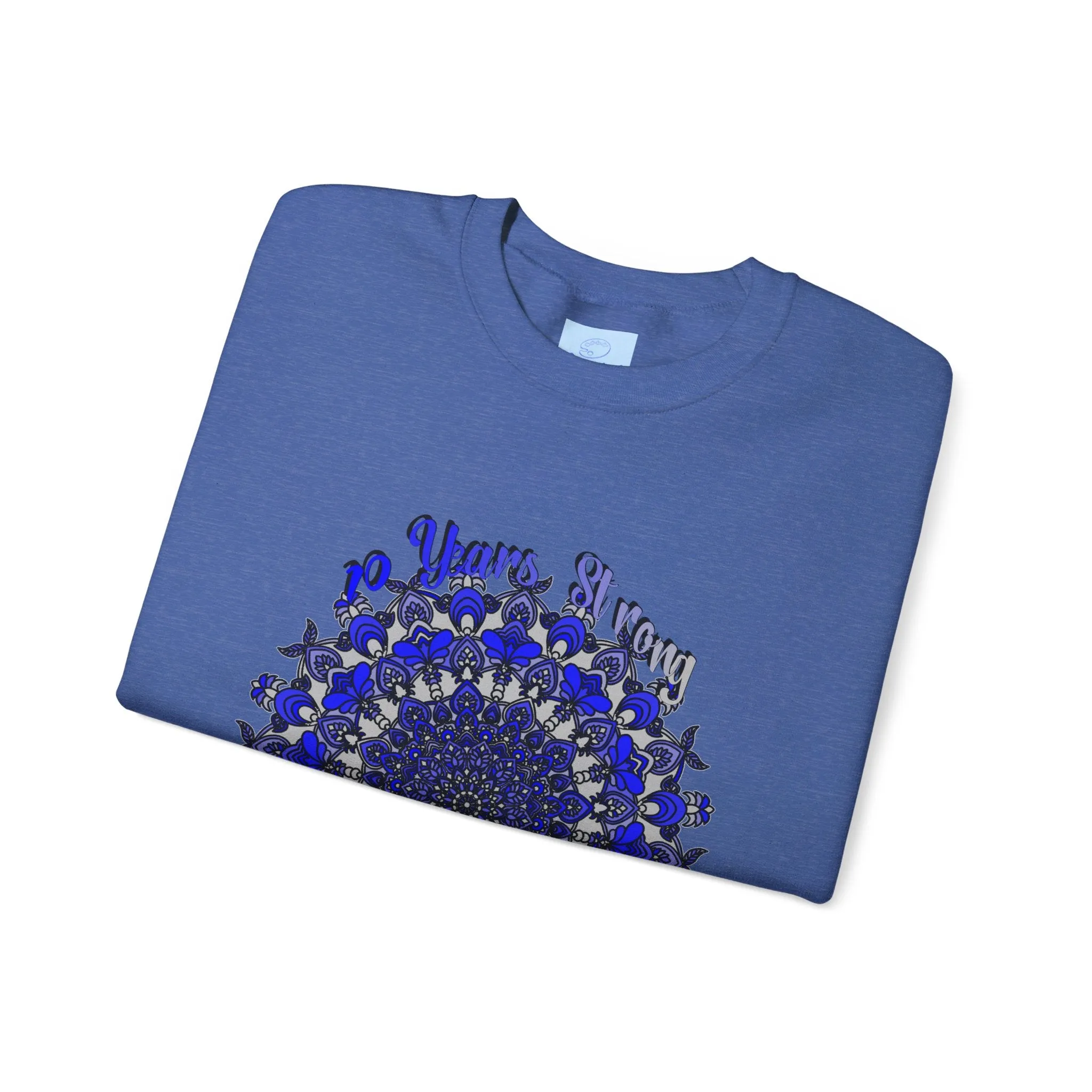 10th Anniversary Mandala Design Unisex Sweatshirt