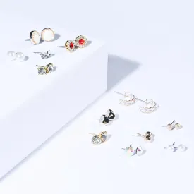 12 Pairs Charming Ears Studs/Tops For Girls