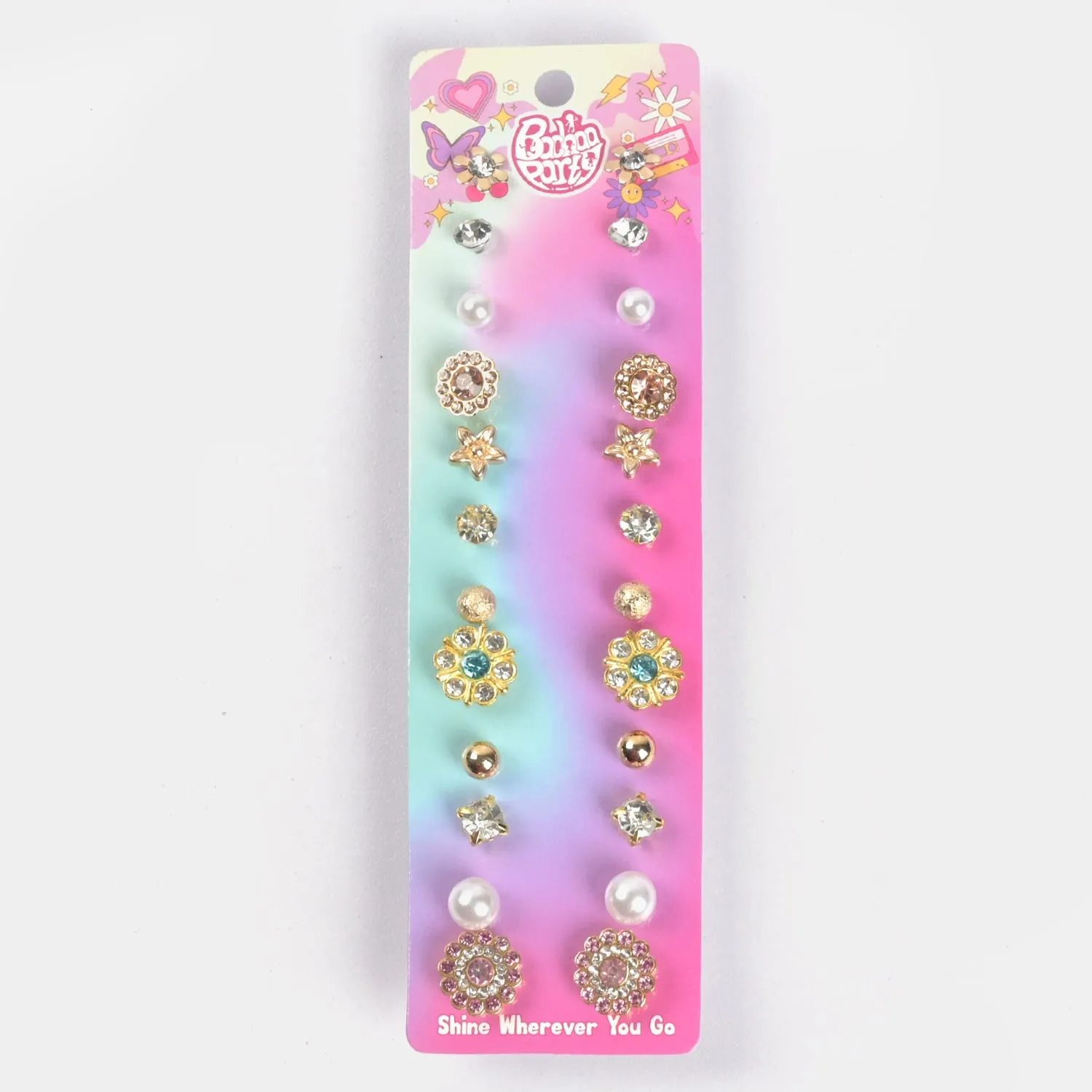 12 Pairs Charming Ears Studs/Tops For Girls