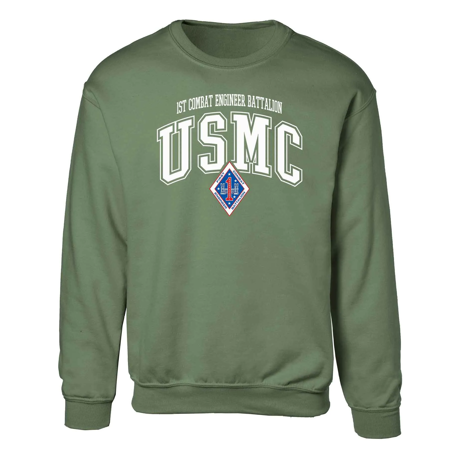 1st Combat Engineer Battalion Arched Sweatshirt