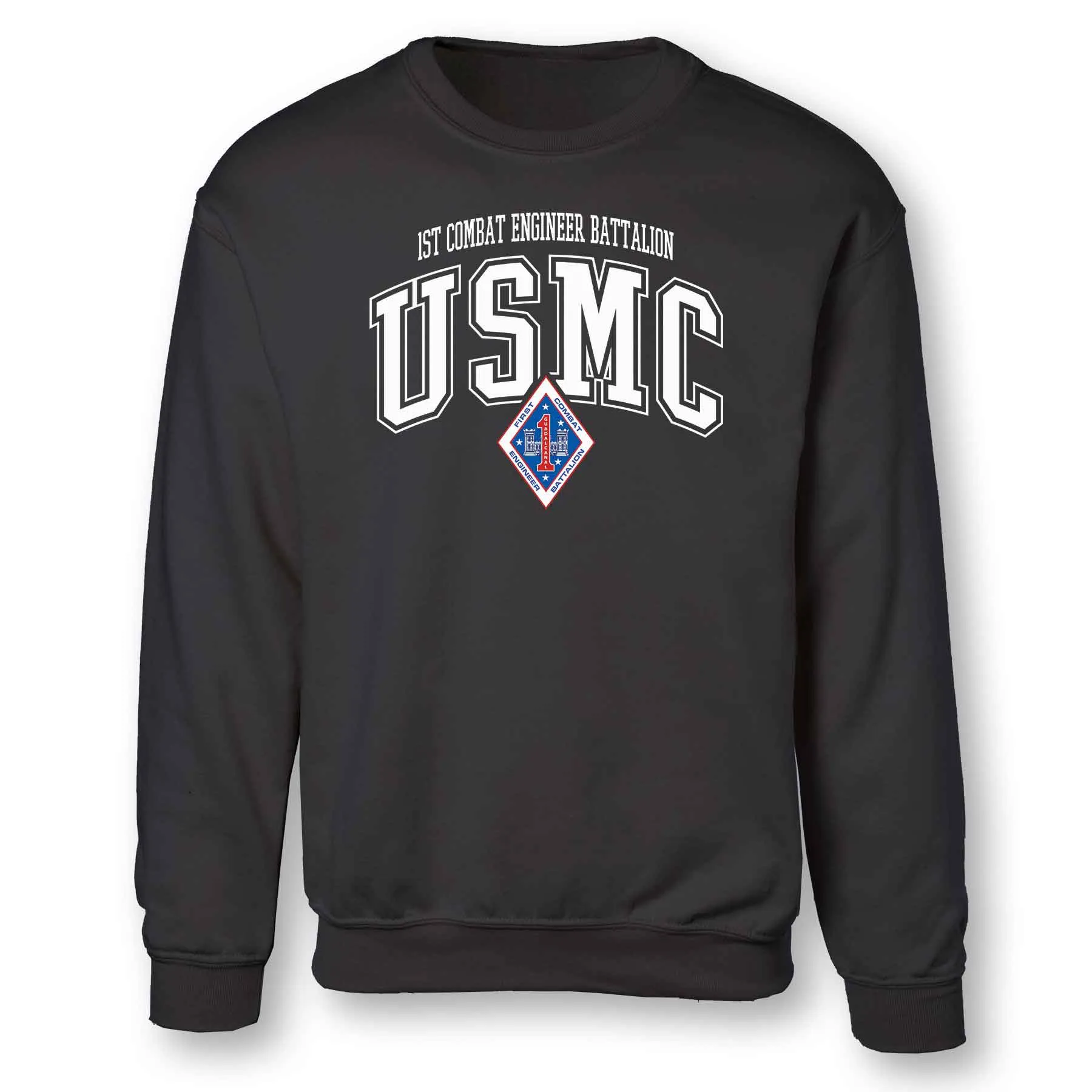 1st Combat Engineer Battalion Arched Sweatshirt