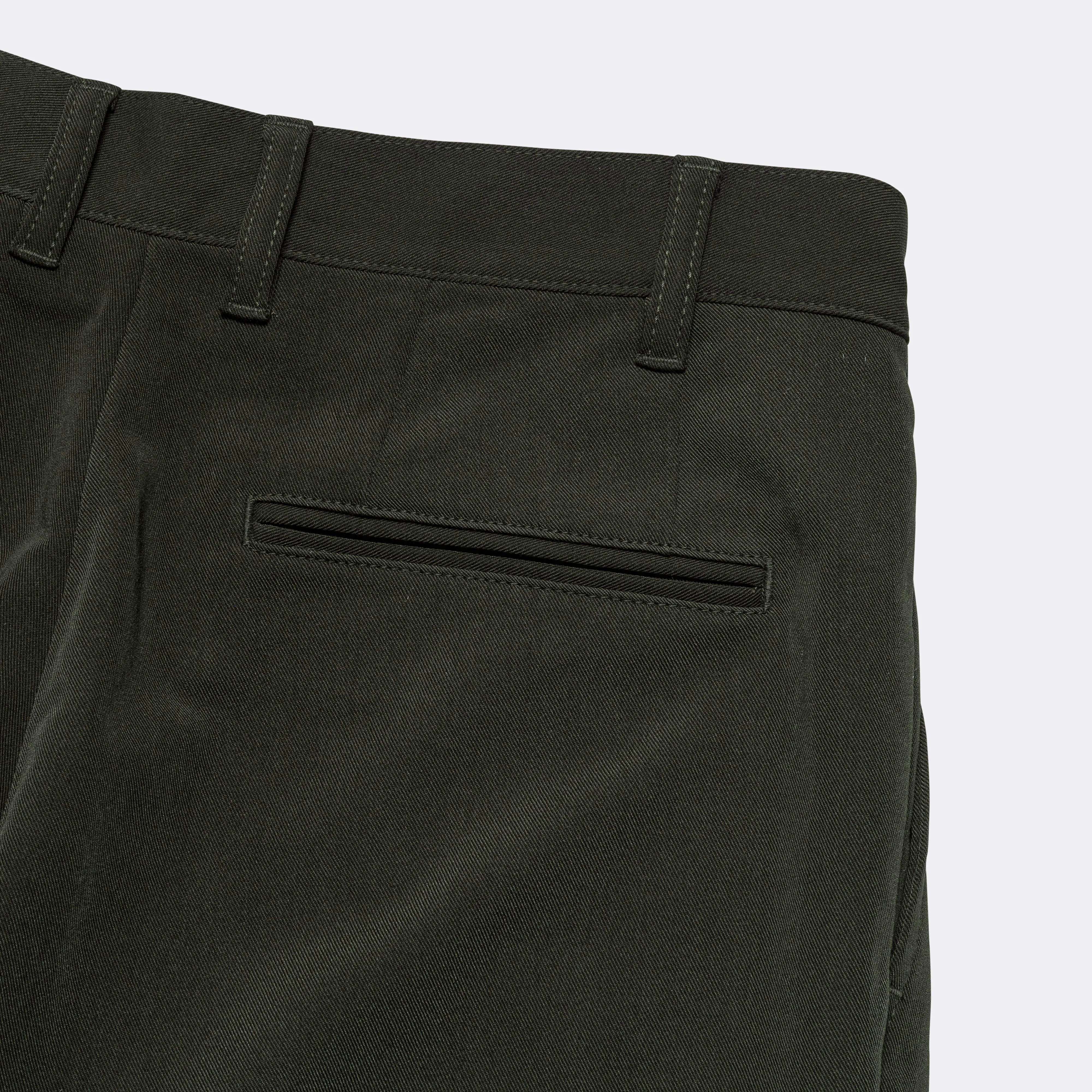 2 Pleats Trousers PE Twill - Green