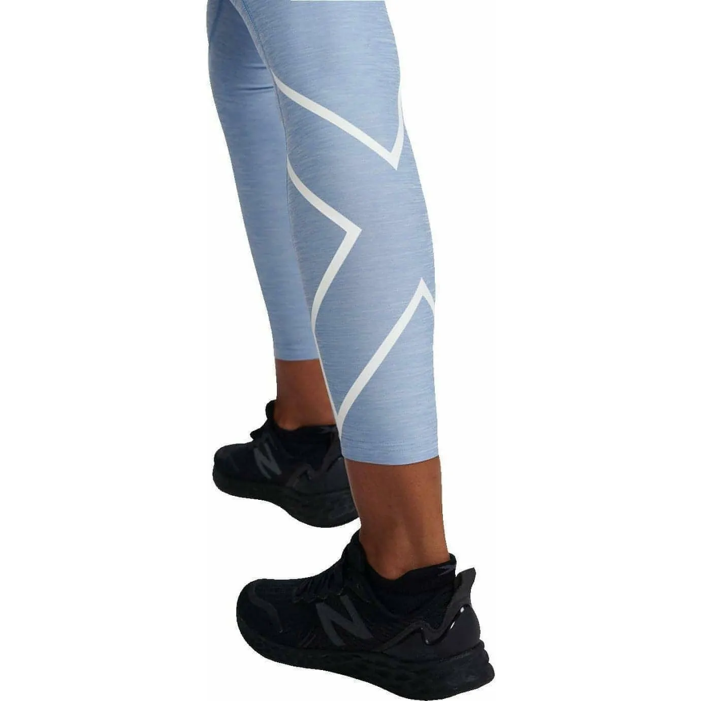 2XU Motion Hi Rise Compression Womens Long Running Tights - Blue