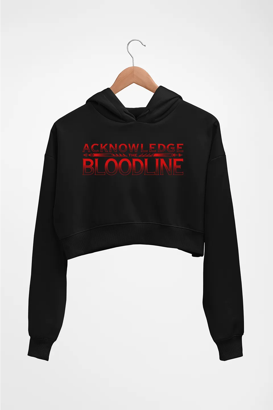 acknowledge the bloodline Crop HOODIE FOR WOMEN