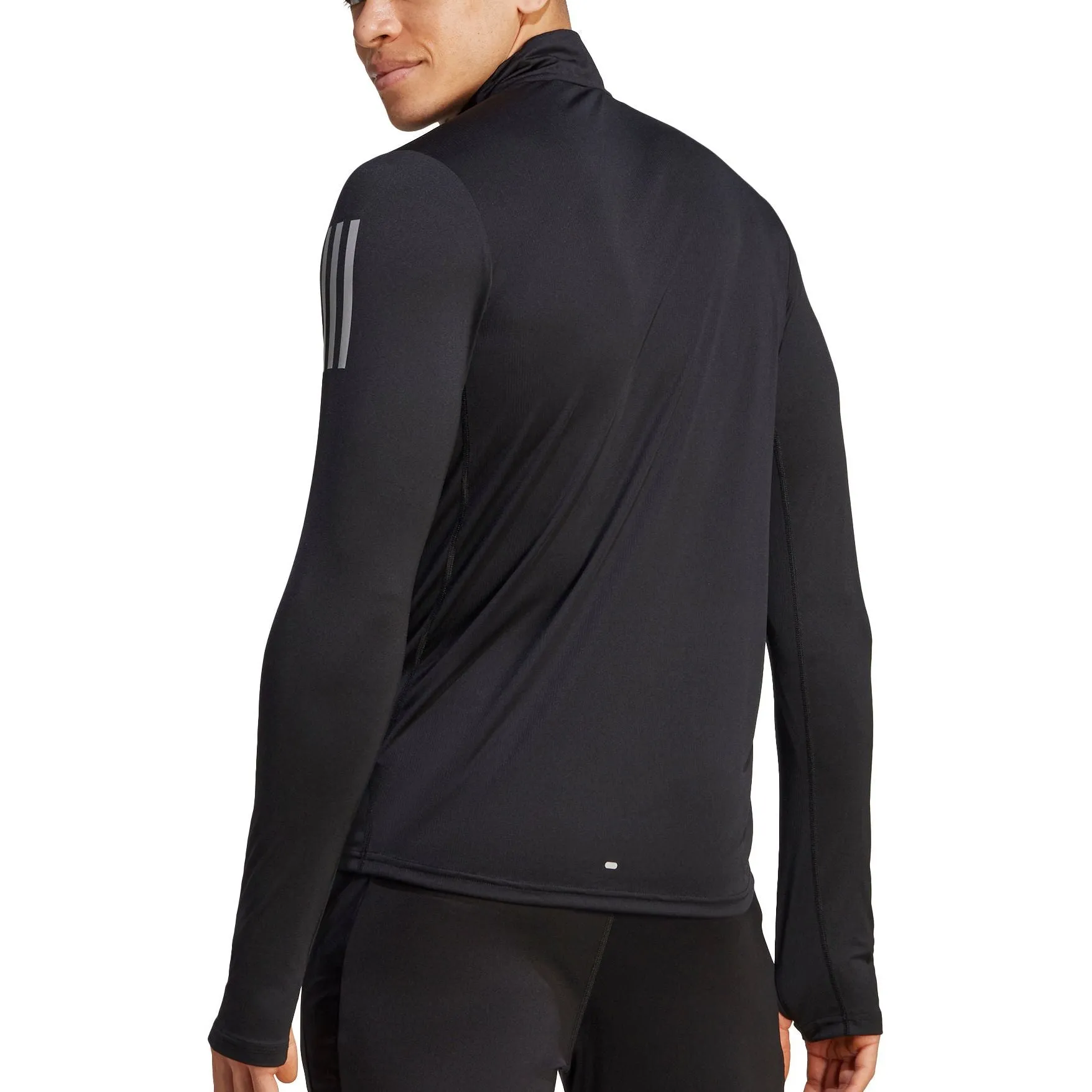 adidas Own The Run Half Zip Long Sleeve Mens Running Top - Black