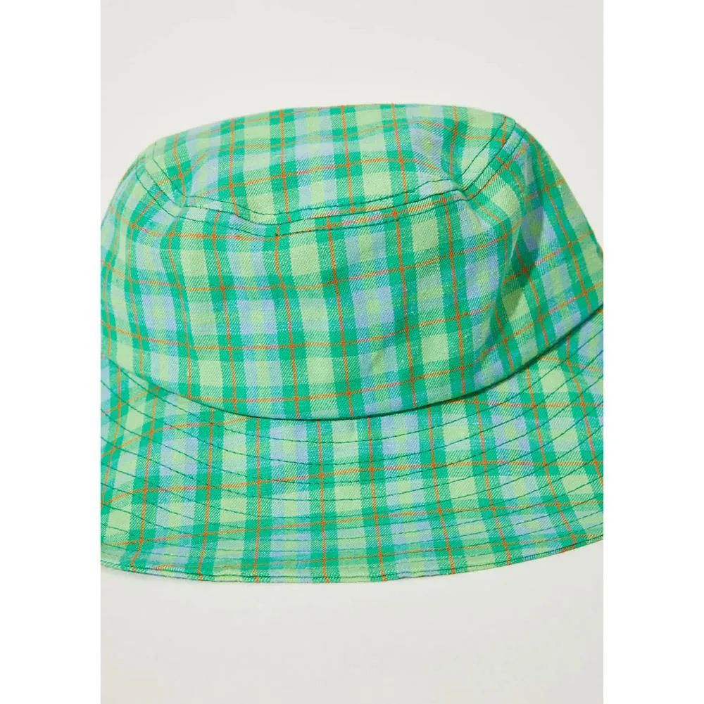 Afends Tully Hemp Check Wide Brim Hat