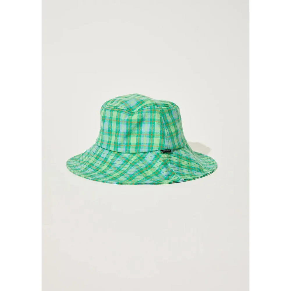 Afends Tully Hemp Check Wide Brim Hat