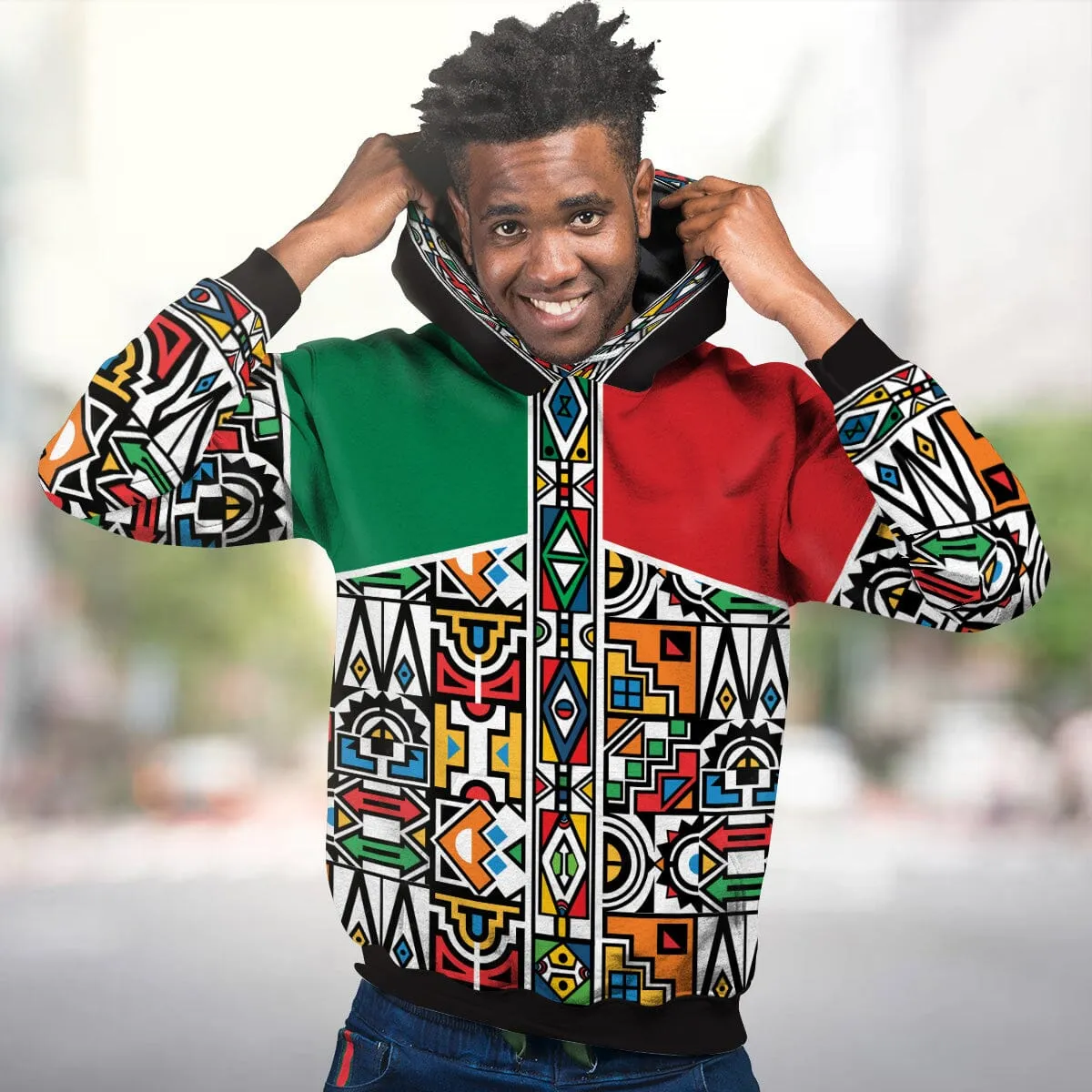 African Ndebele Pattern All-over Hoodie