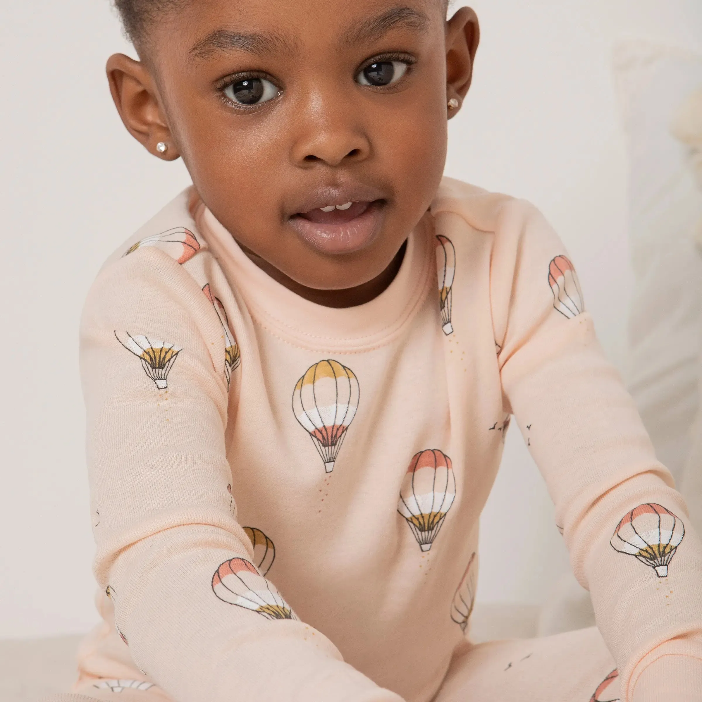 Air Balloon Print on Pyjama Set | Petit Lem