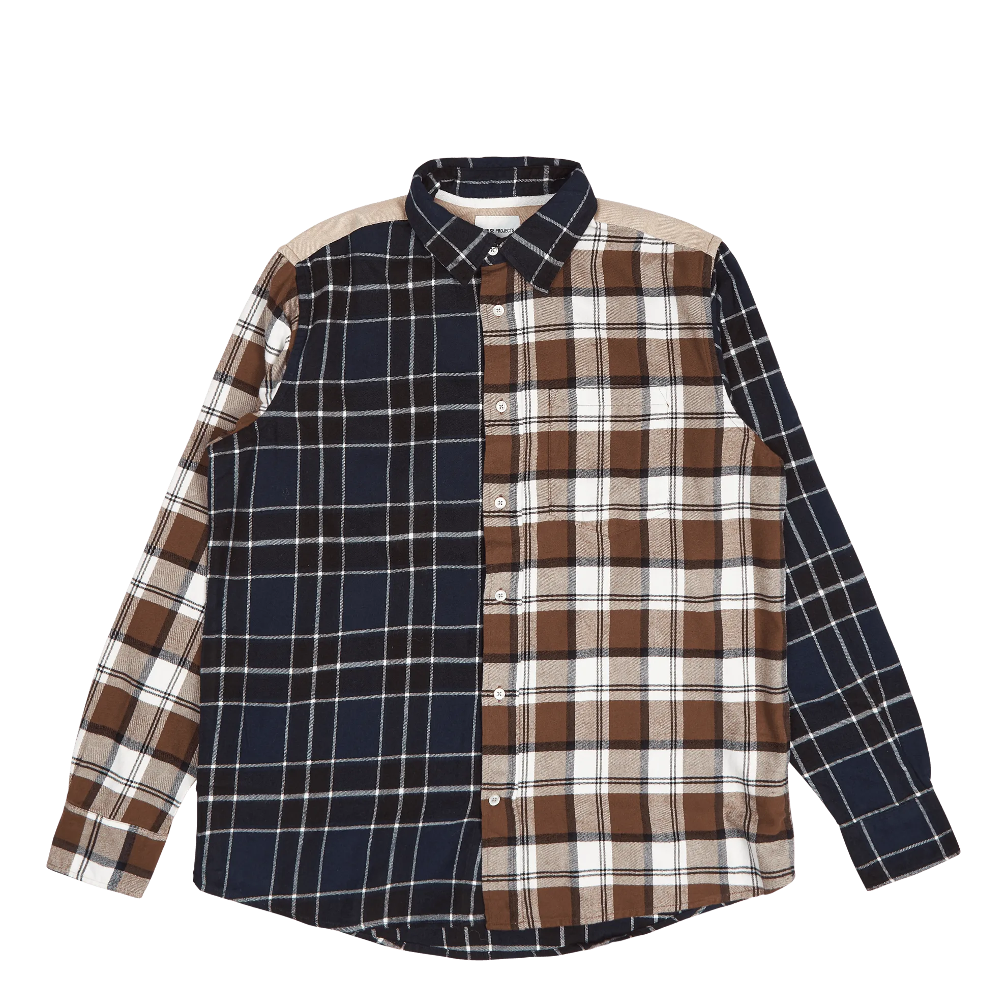 Algot Mixed Flannel Check Dark Navy