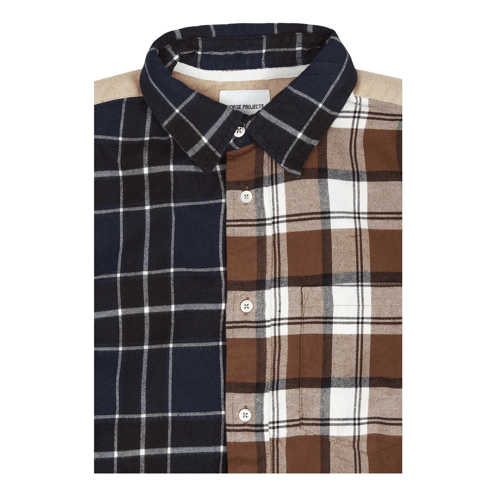 Algot Mixed Flannel Check Dark Navy