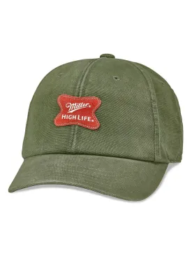 American Needle Miller High Life Jasper Cap Light Olive MILLER-2005B