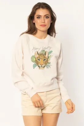 Amuse Wild Thing Crew Sweatshirt-Vintage White