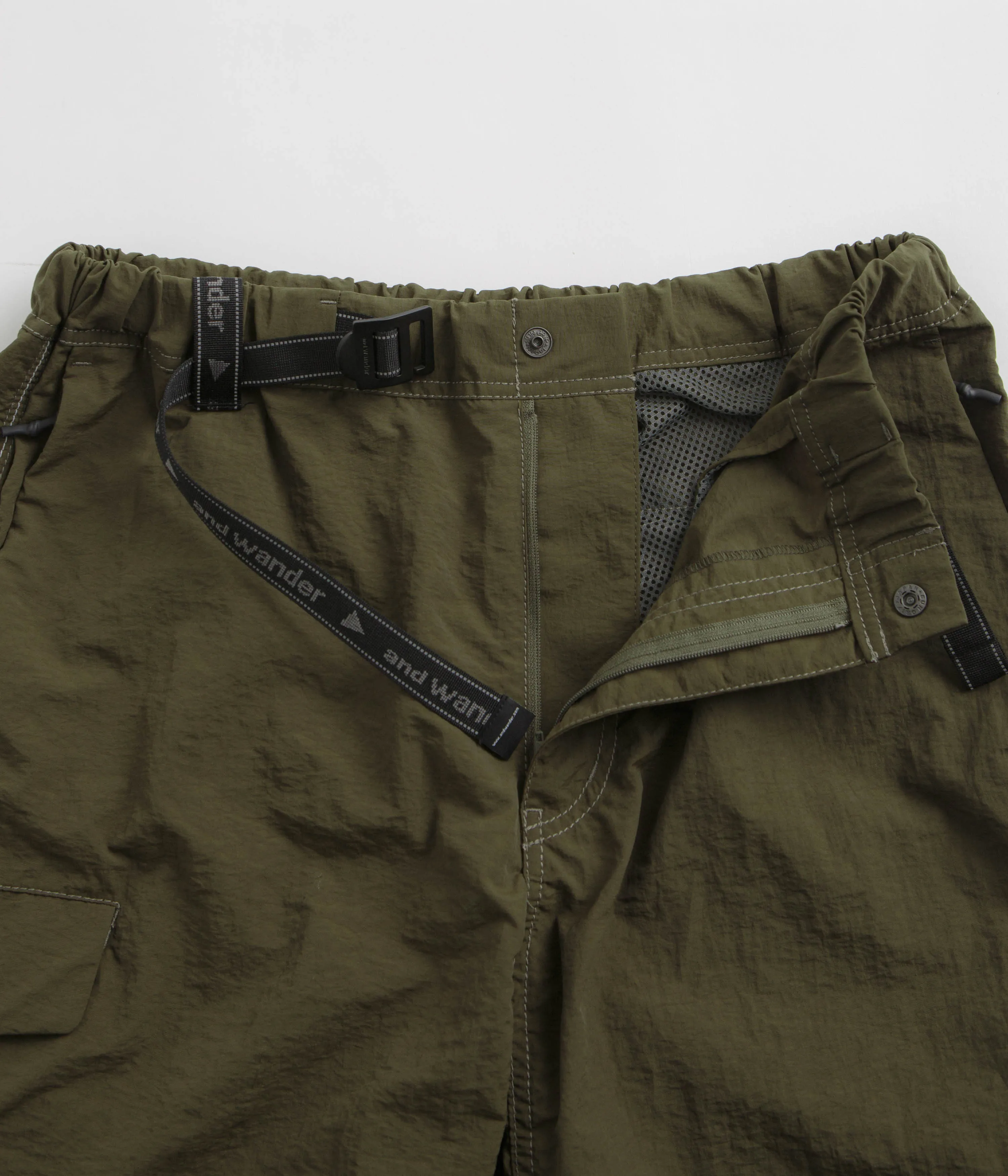 and wander Ny Taffeta Hiker Shorts - Dark Khaki