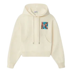 Aquarelle K Boxy Hooded Sweats White