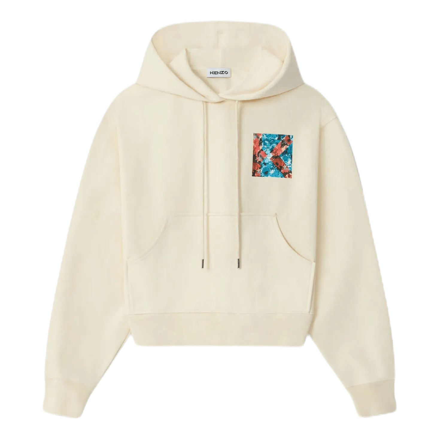 Aquarelle K Boxy Hooded Sweats White