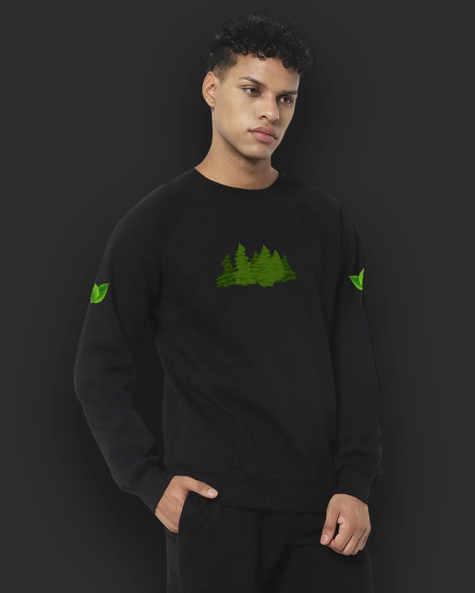 Arboreal HW Crew Sweatshirt: Black