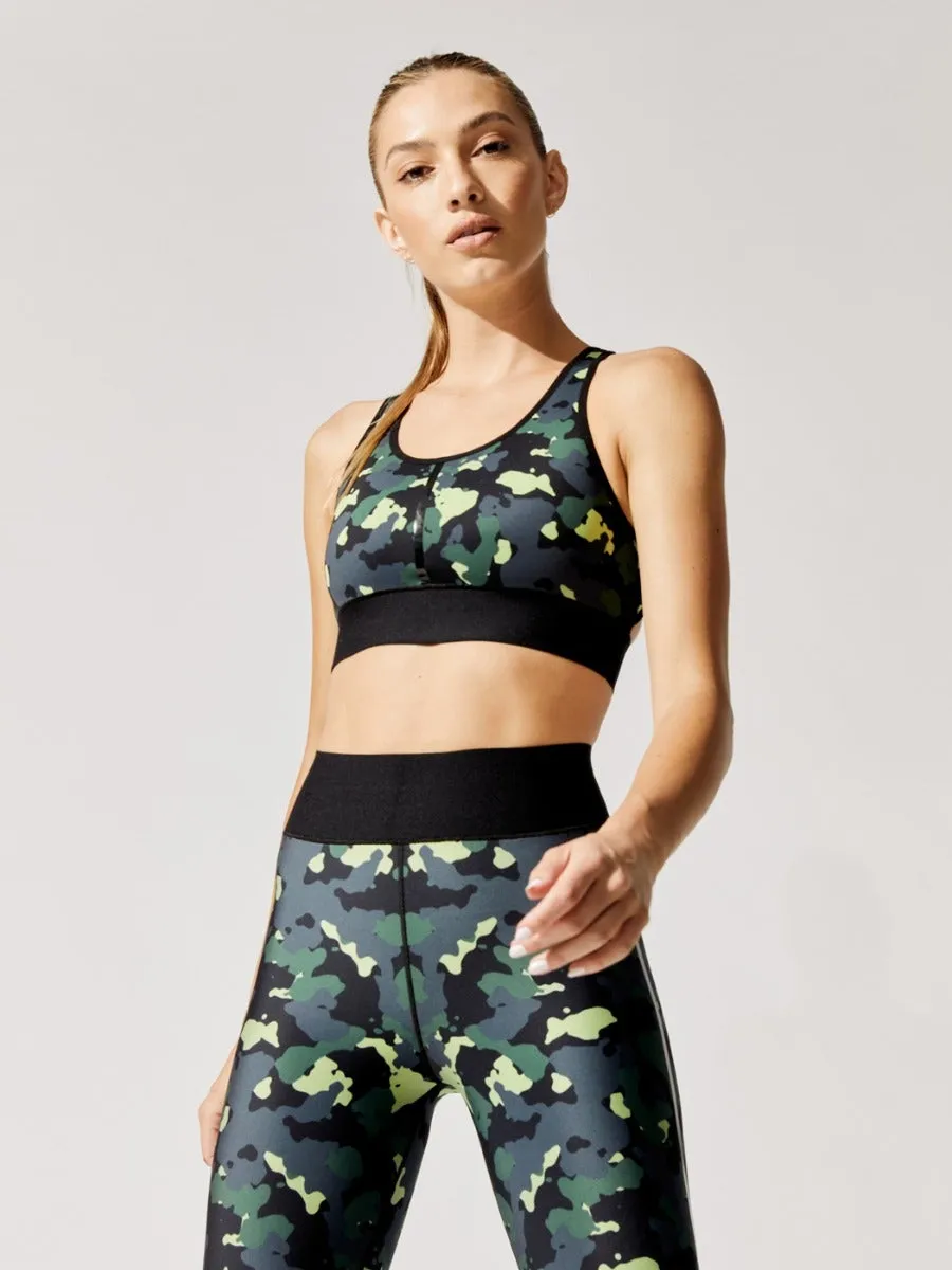 Battlefield Camo Terrain Bra - Black Deep Lake Print-Black