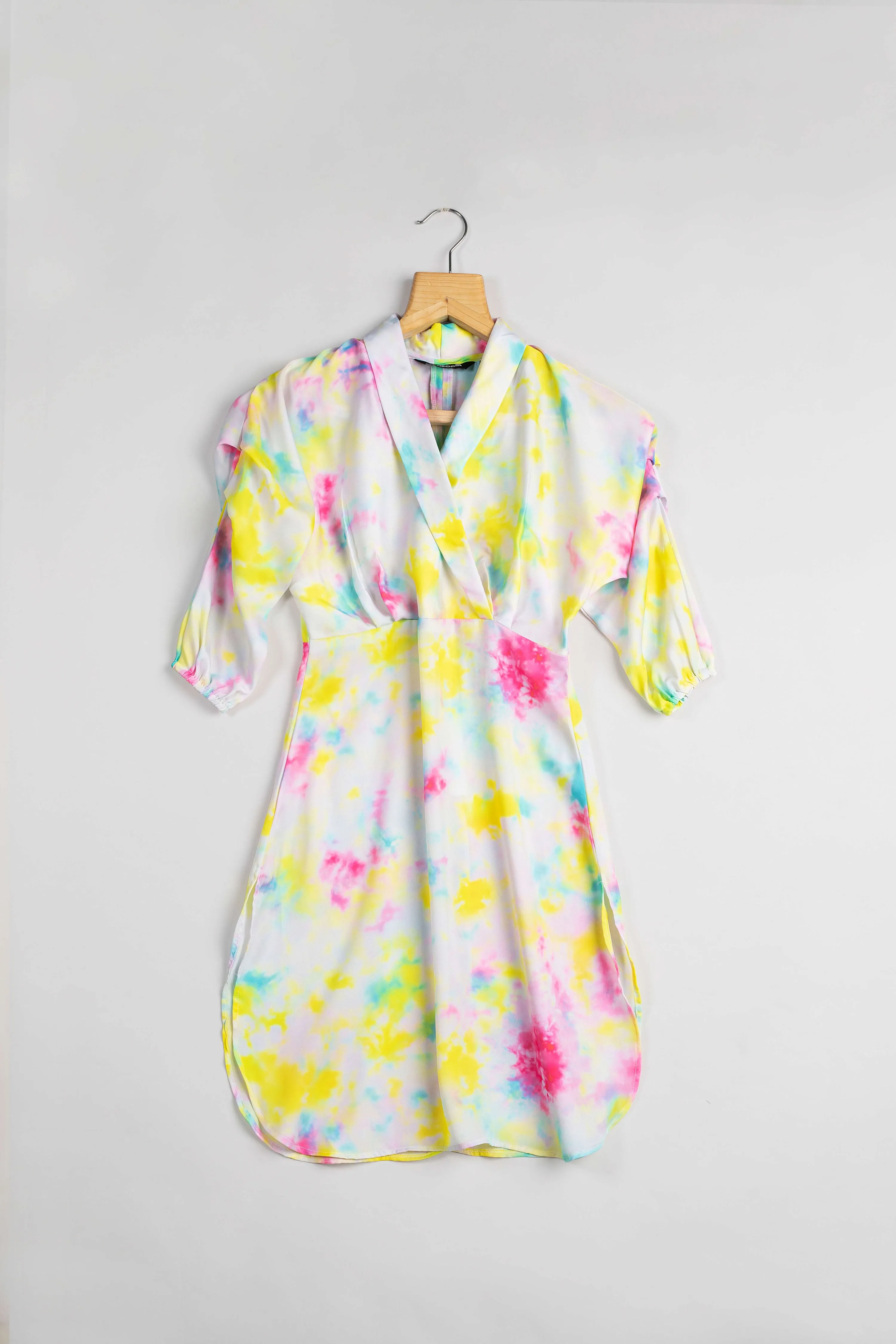 Beauteous Tie And Dye Kimono Dress For Girls