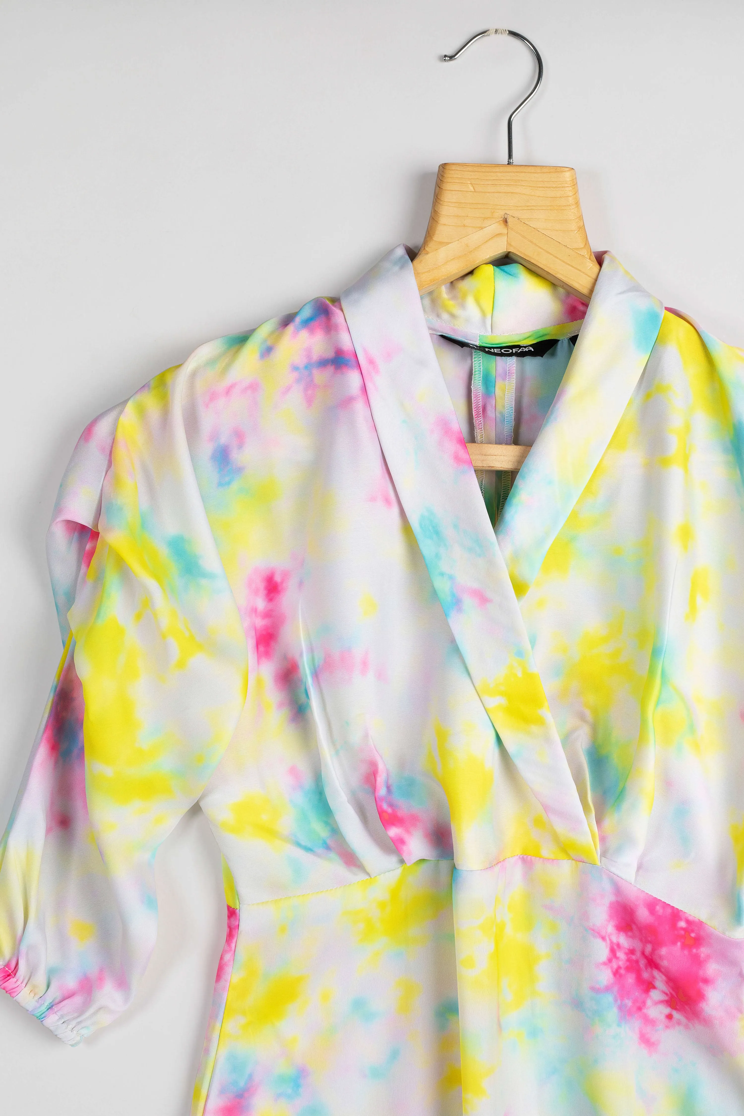 Beauteous Tie And Dye Kimono Dress For Girls