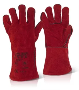 Beeswift Click Red Welders Gauntlet 14" Cat 2 (Pack Of 10 pairs) - C2W