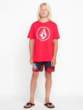 Big Boys Circle Stone Short Sleeve Tee - Ribbon Red