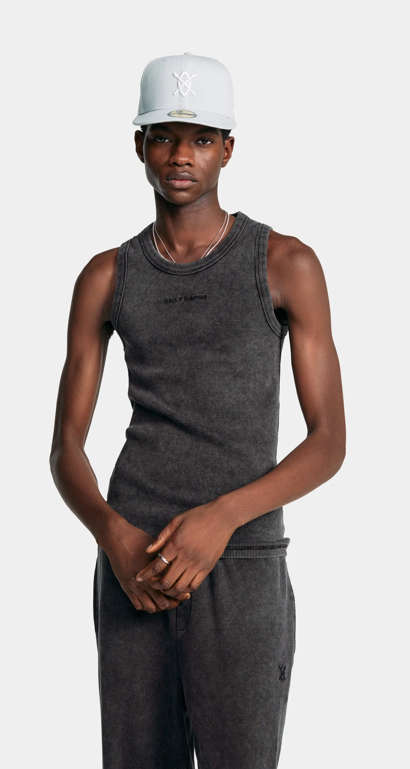 Black Logotype Wash Tanktop