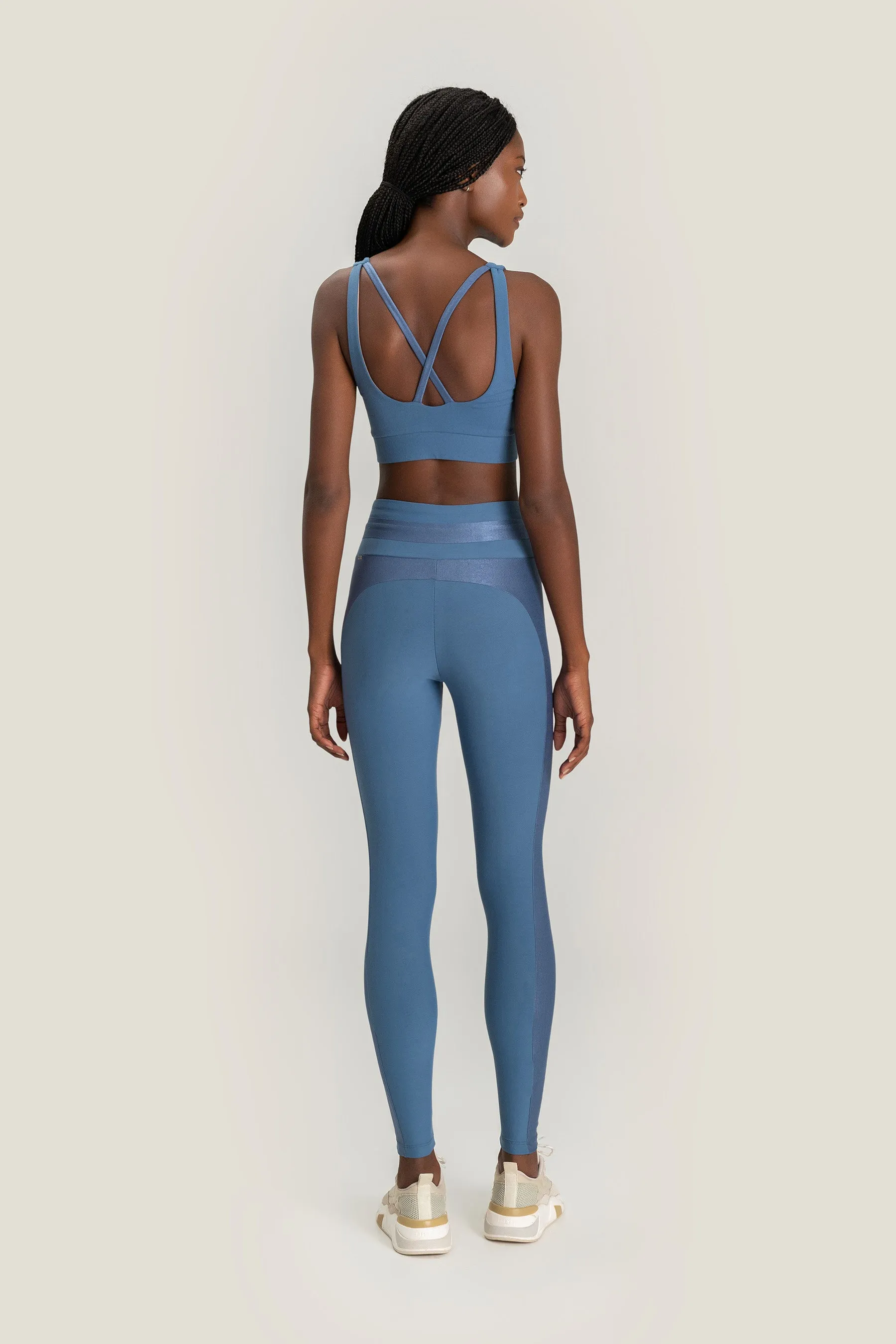 Block Effect Tie Leggings