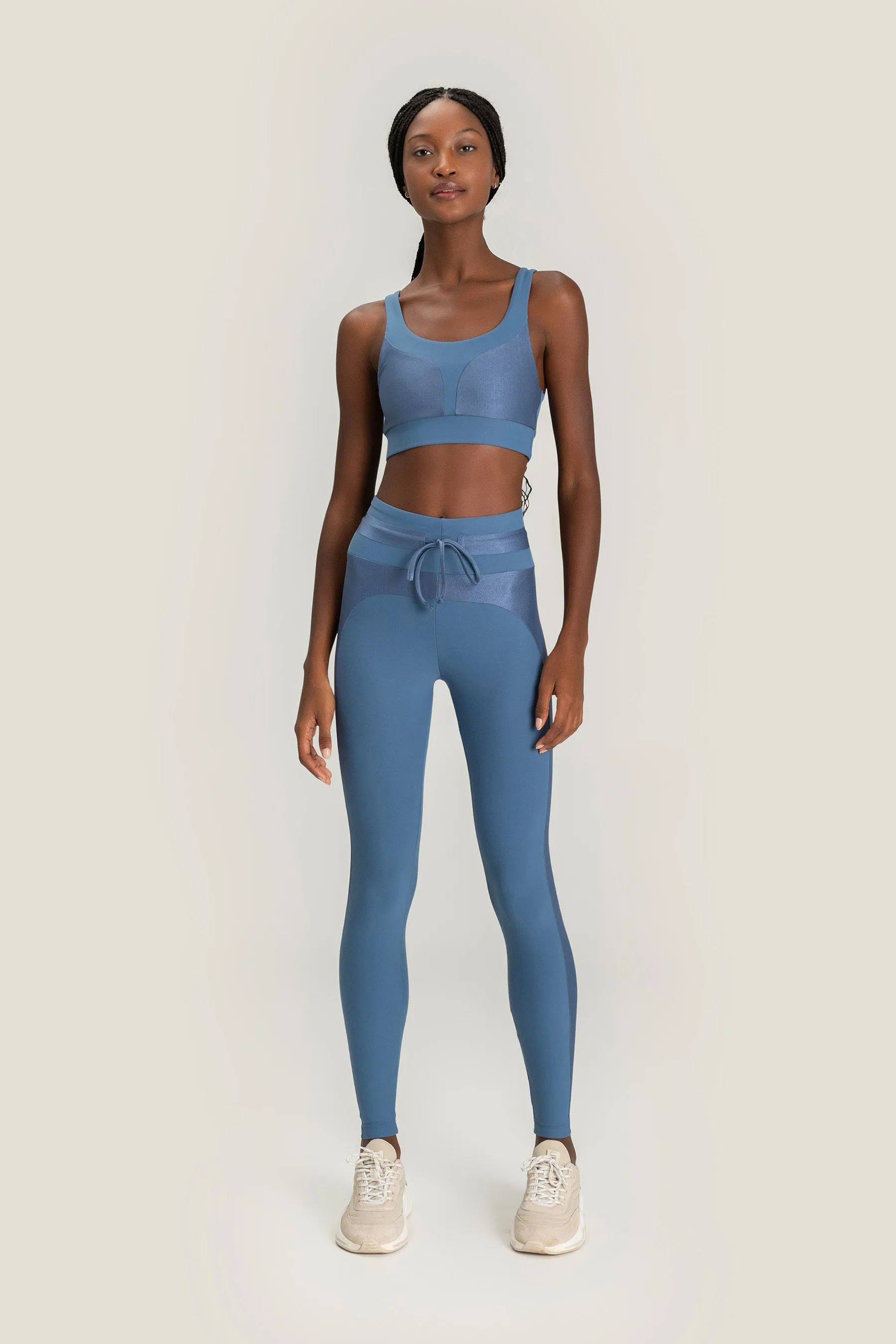 Block Effect Tie Leggings