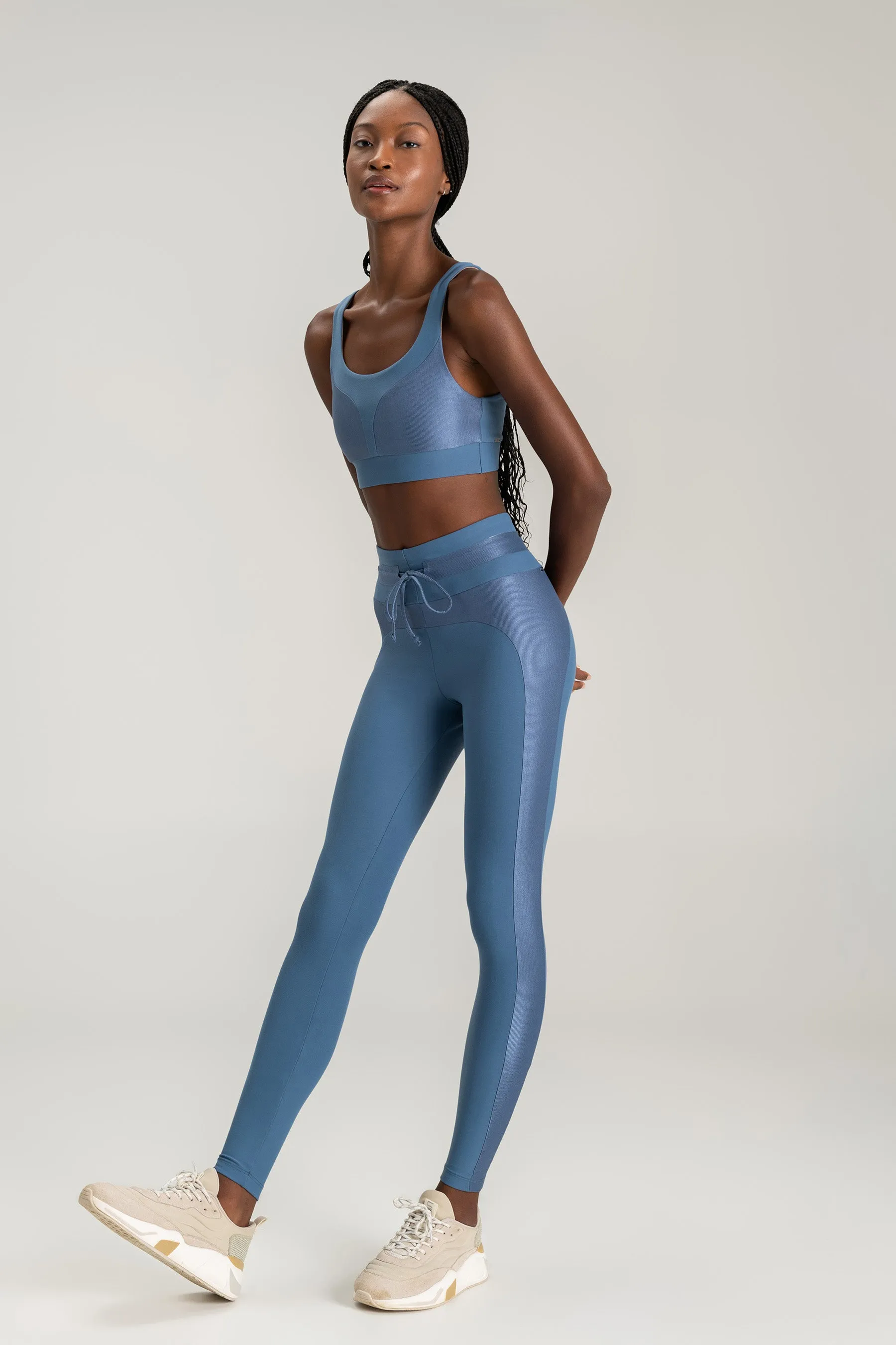 Block Effect Tie Leggings