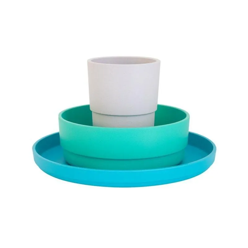 Bobo & Boo Plant-Based Dinnerware Set - Lagoon