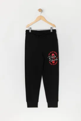 Boys Rebels on Wheels Graphic Fleece Jogger