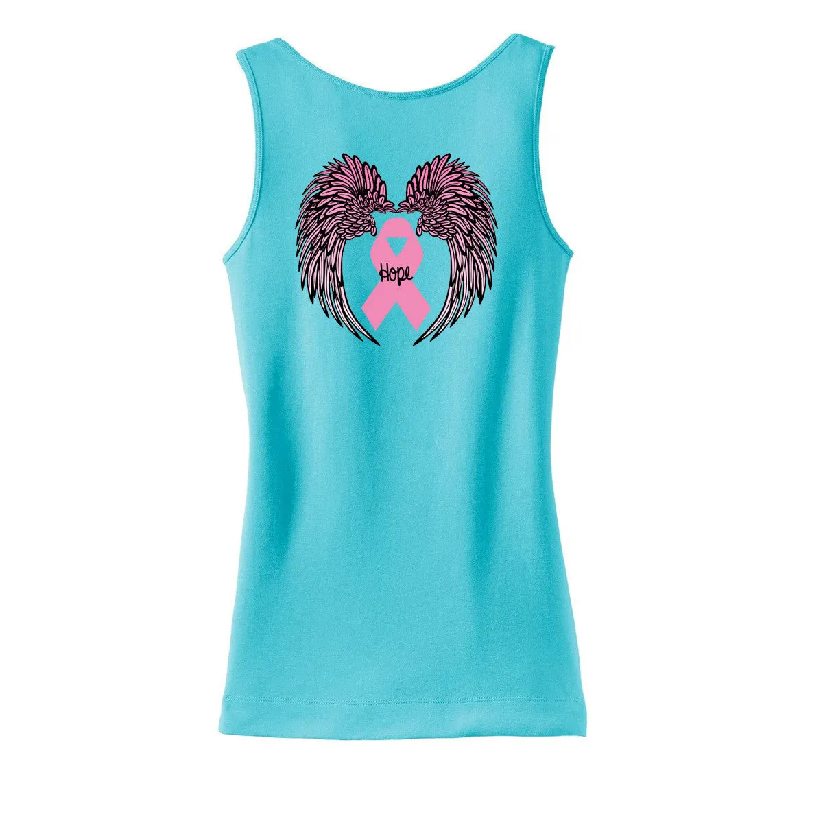 Breast Cancer Hope Wings Ladies Tank Top