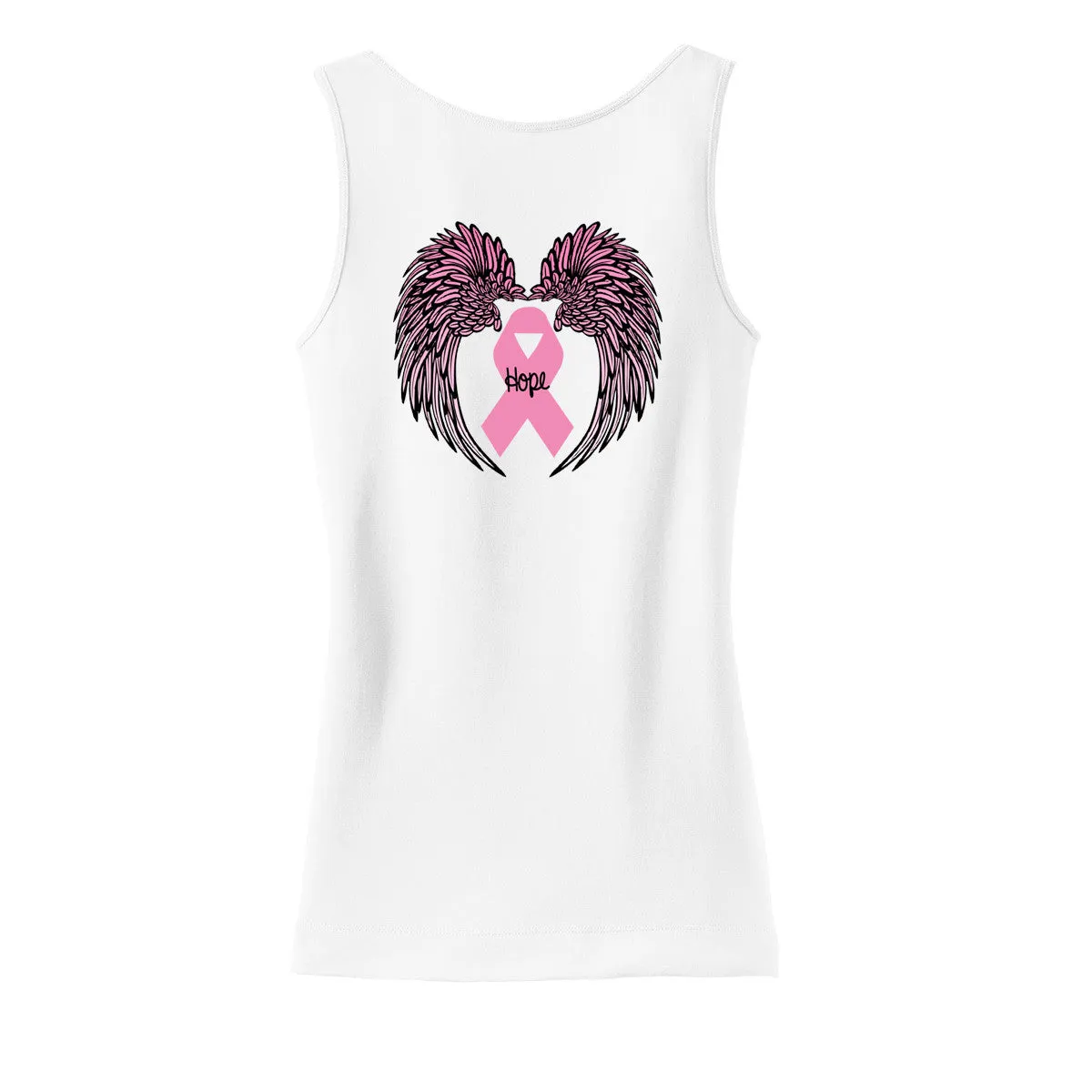 Breast Cancer Hope Wings Ladies Tank Top