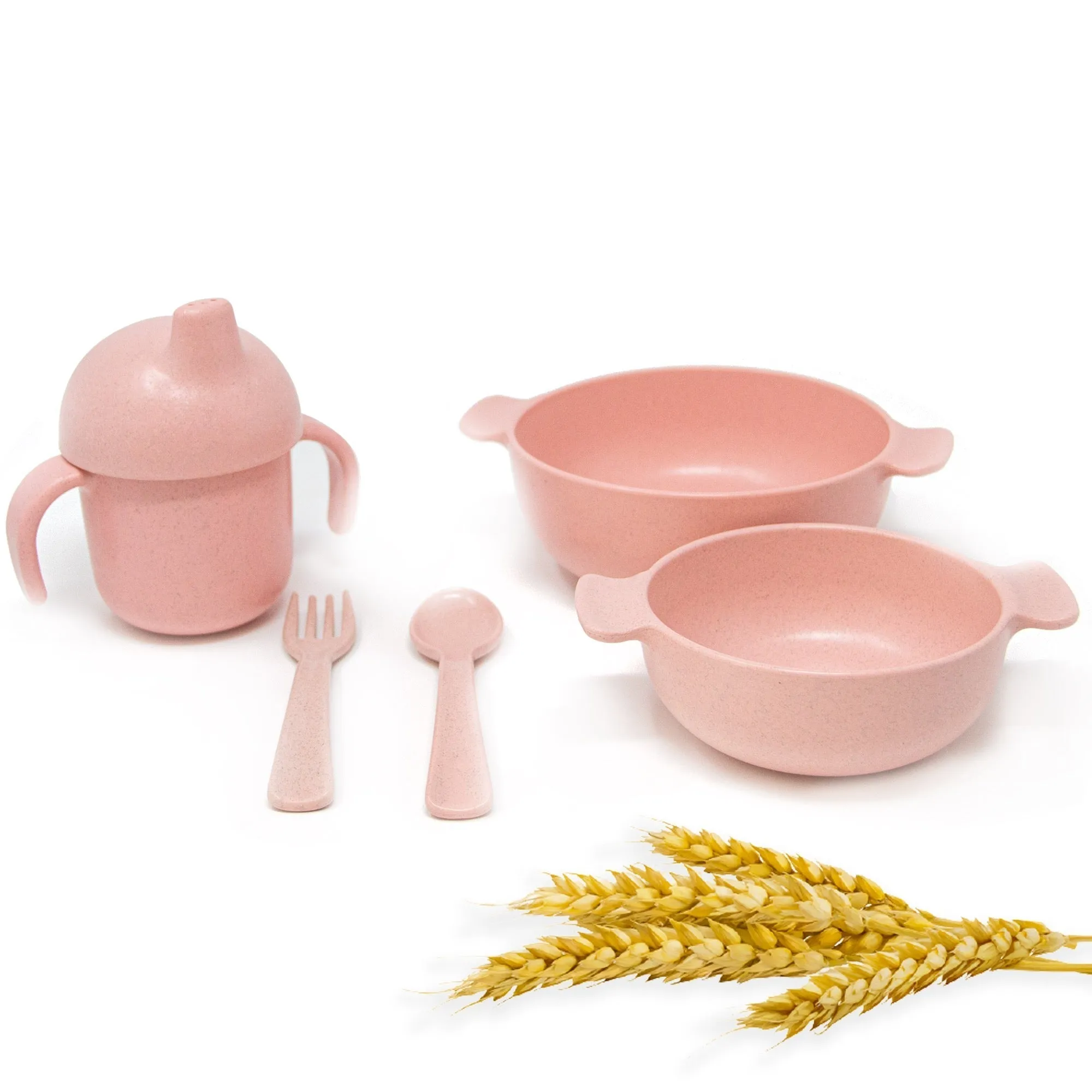 Bundle of 3 Sets | Wheat Straw Toddler Baby & Kids  Dinnerware Set | Biodegradable Tableware Set of 15 Pieces