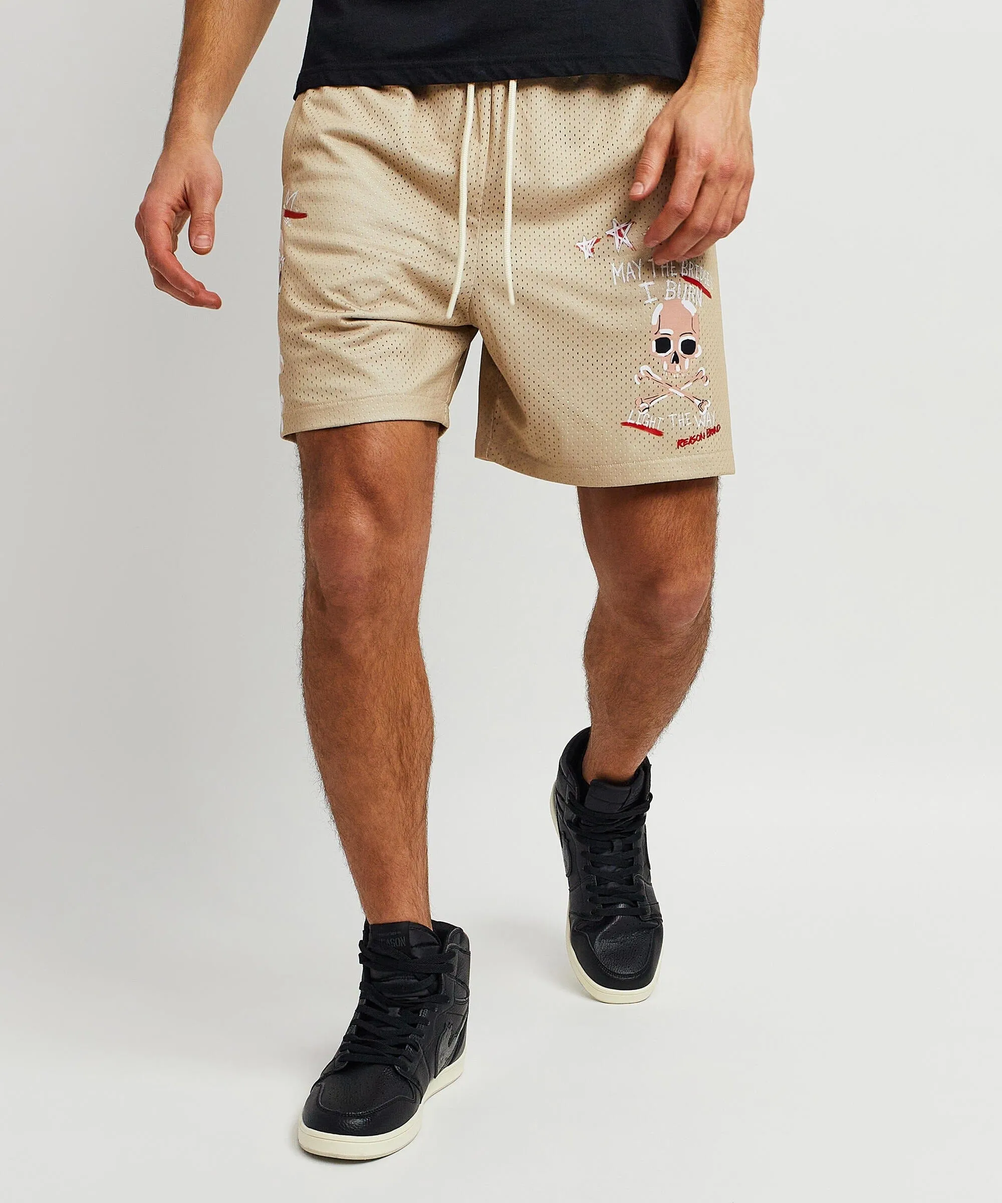 Burn Mesh Shorts - Khaki