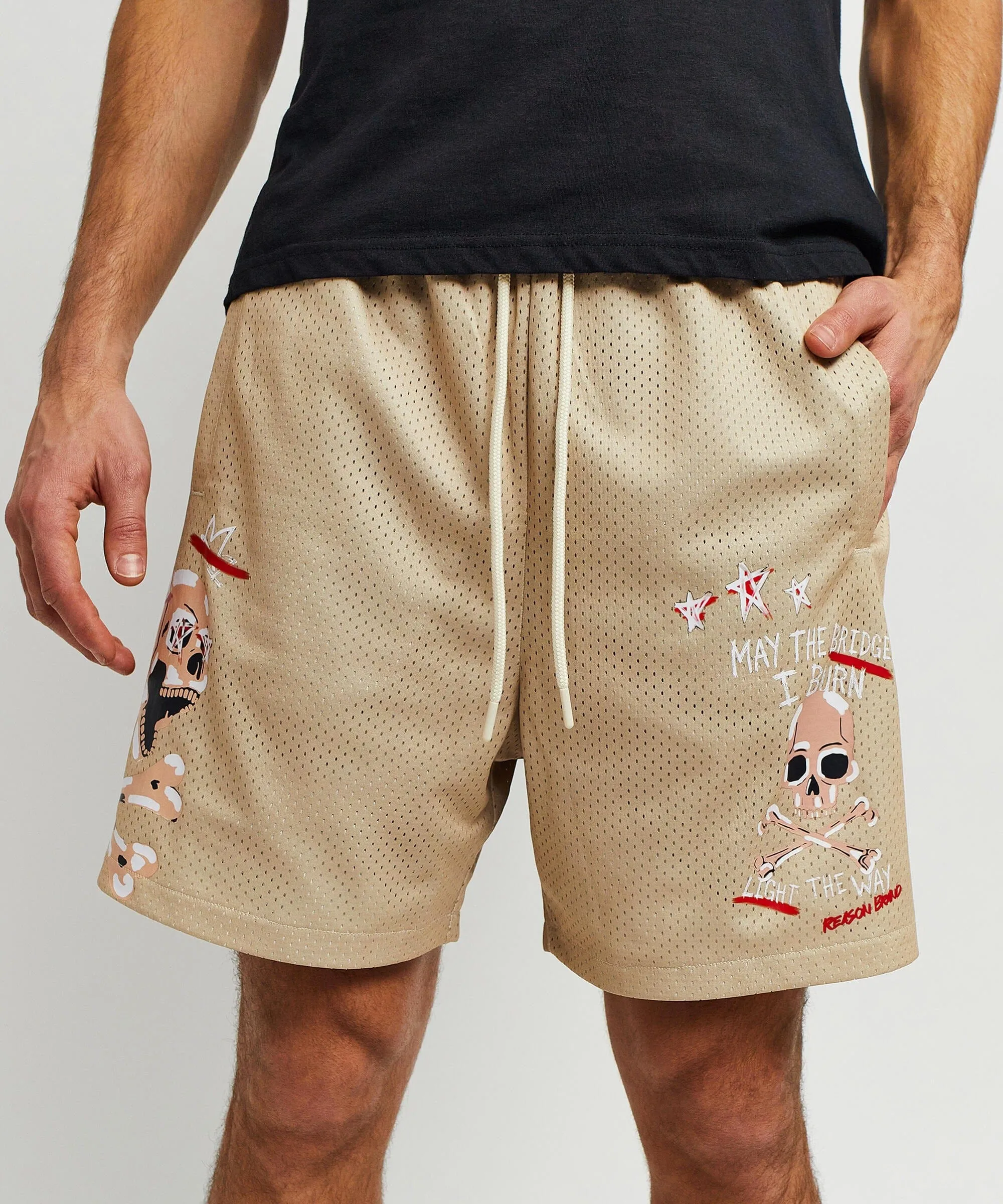 Burn Mesh Shorts - Khaki