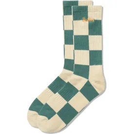 Butter Goods - Checkered Socks - Teal / Tan