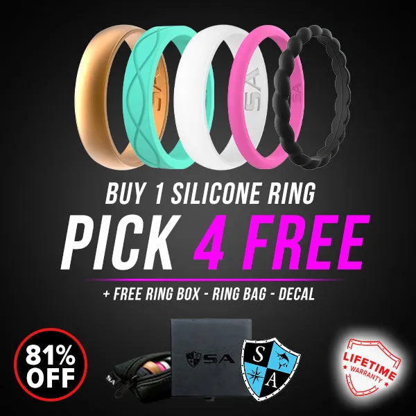 BUY 1 SILICONE RING   PICK 4 FREE