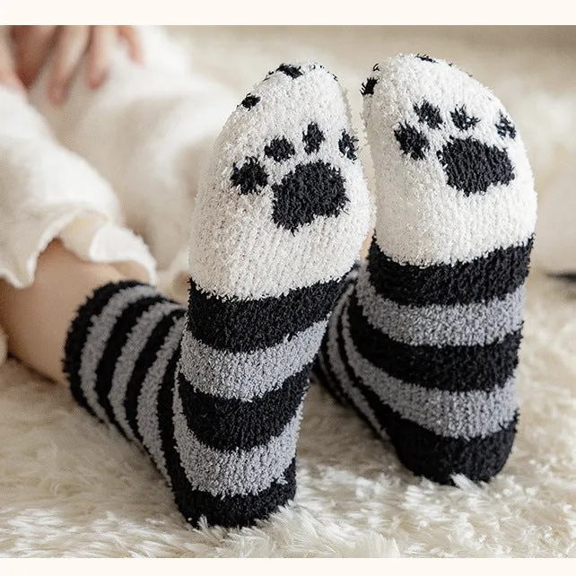 Cat Paw Fuzzy Socks