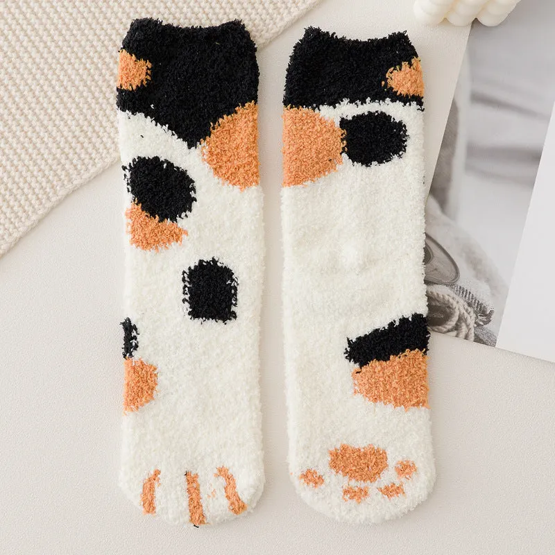 Cat Paw Fuzzy Socks