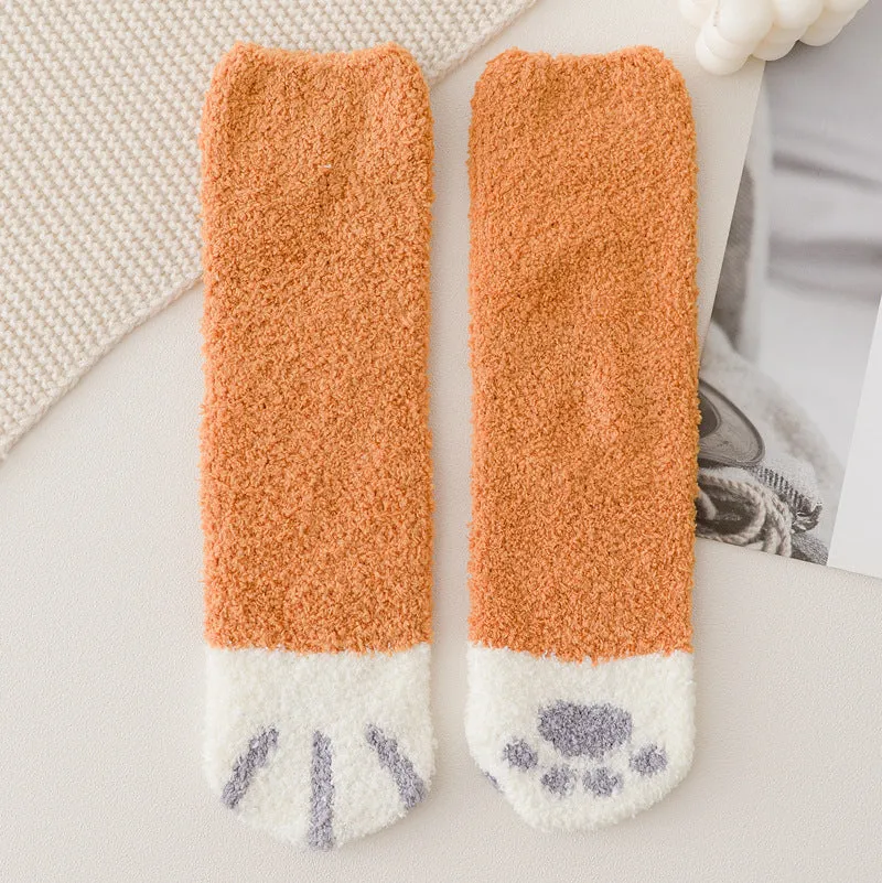 Cat Paw Fuzzy Socks