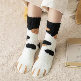 Cat Paw Fuzzy Socks