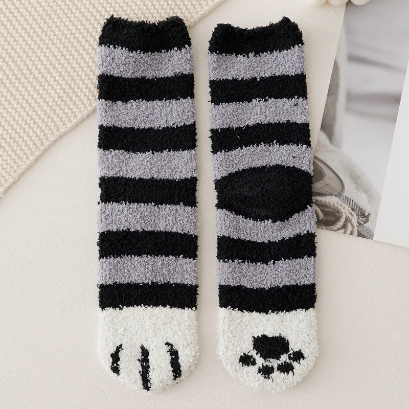 Cat Paw Fuzzy Socks