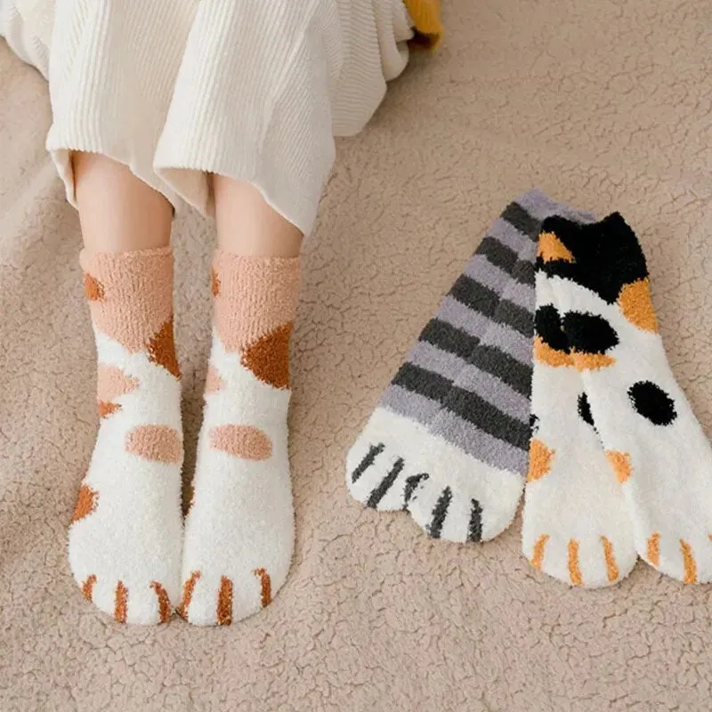 Cat Paw Fuzzy Socks