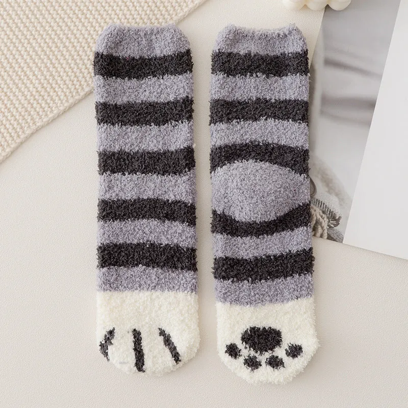 Cat Paw Fuzzy Socks