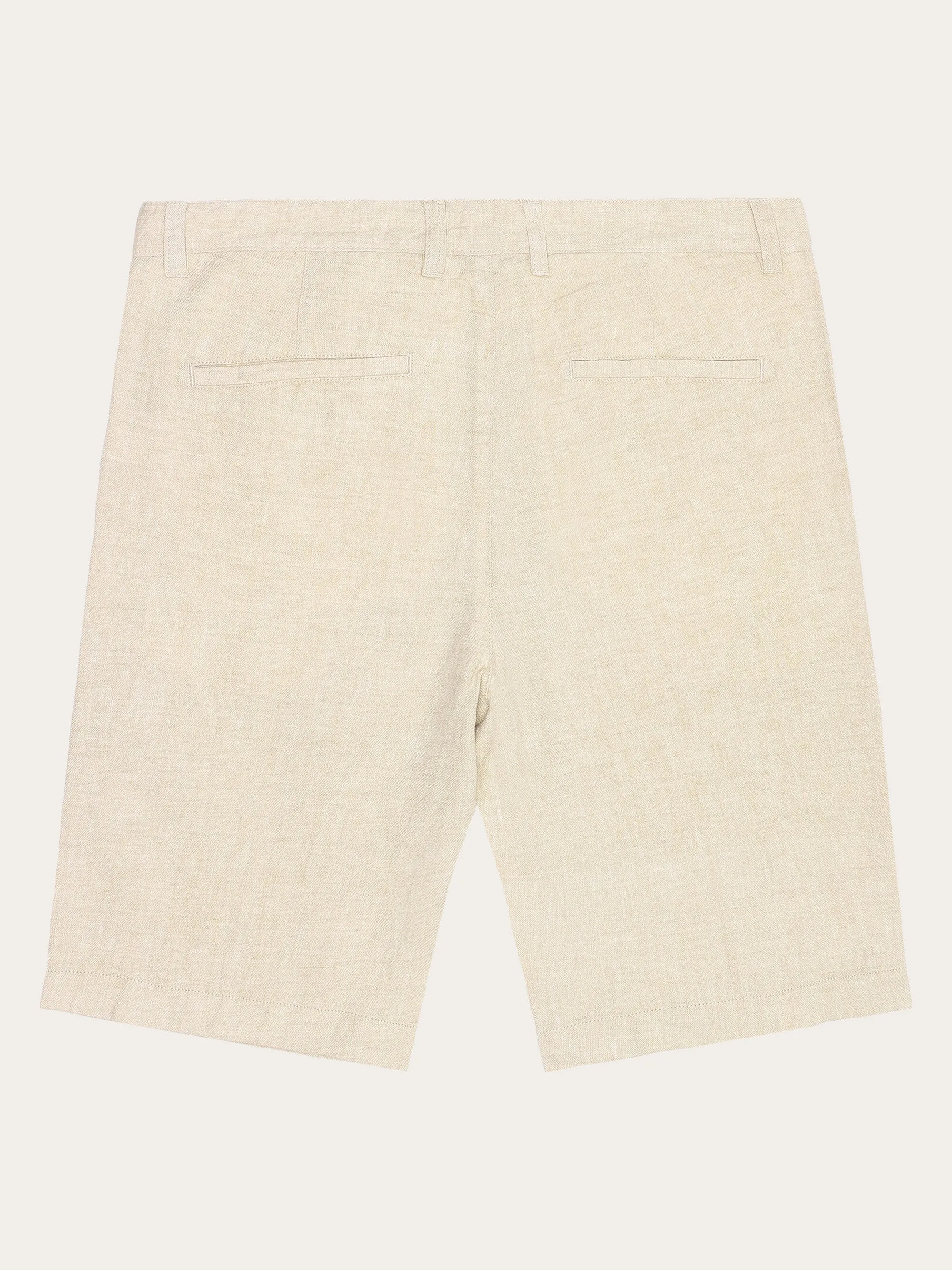 CHUCK regular linen shorts - GOTS/Vegan - Light feather gray