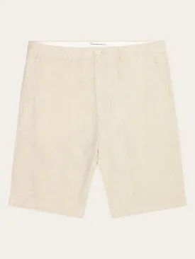 CHUCK regular linen shorts - GOTS/Vegan - Light feather gray